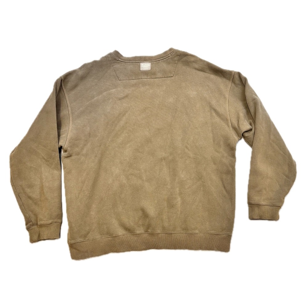 Columbia Mens XXL Crewneck Sweatshirt Olive Brown Embroidered Logo Pullover - Picture 10 of 11